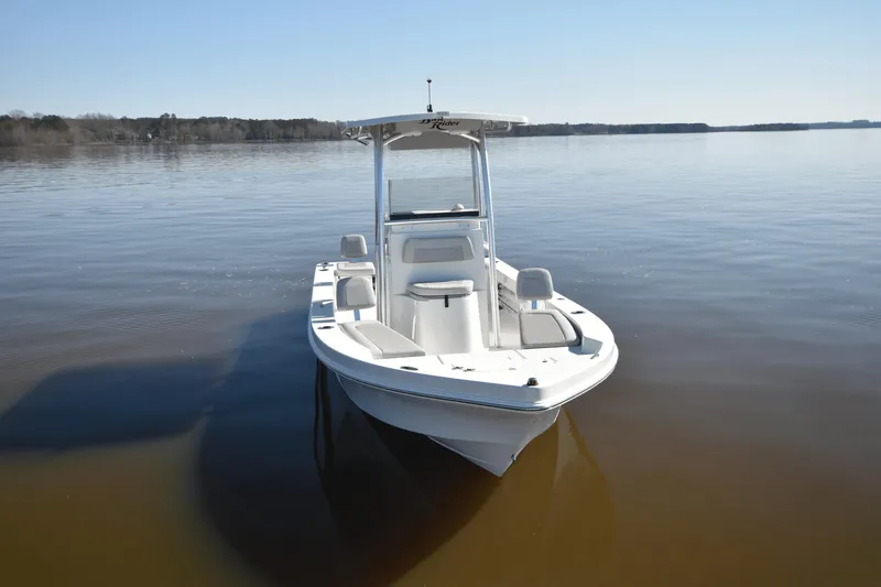 Slide: The Image of 2024 KenCraft 219 Bay Rider Bay boat on calm water. - 5