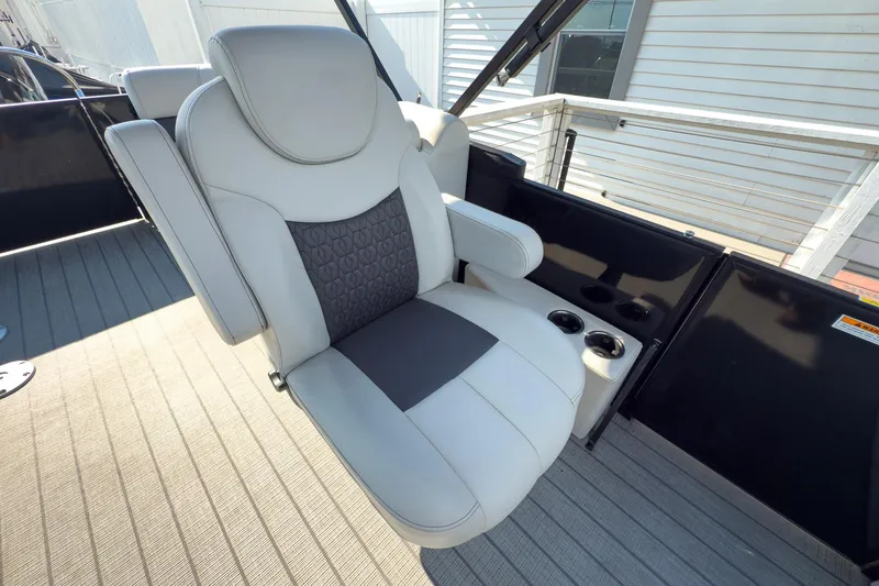 Slide: The Image of Luxurious seating on 2024 Godfrey Sweetwater 22' Split Bench pontoon boat. - 11