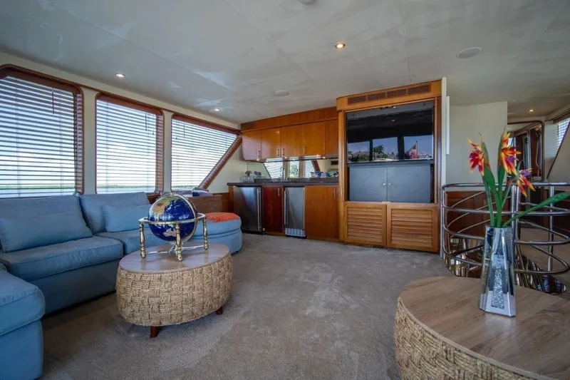 Slide: The Image of Luxurious 1984 Lloyds Ships Tri-Deck yacht interior with elegant seating and decor. - 10