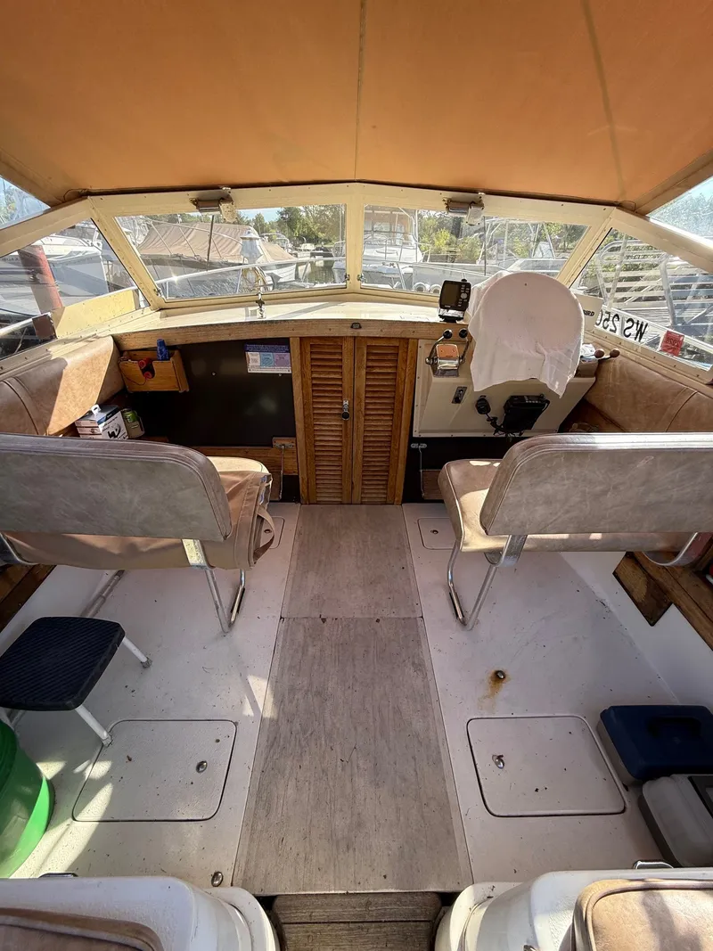 Slide: The Image of Interior of a 1983 Bertram Sport Convertible boat. - 5