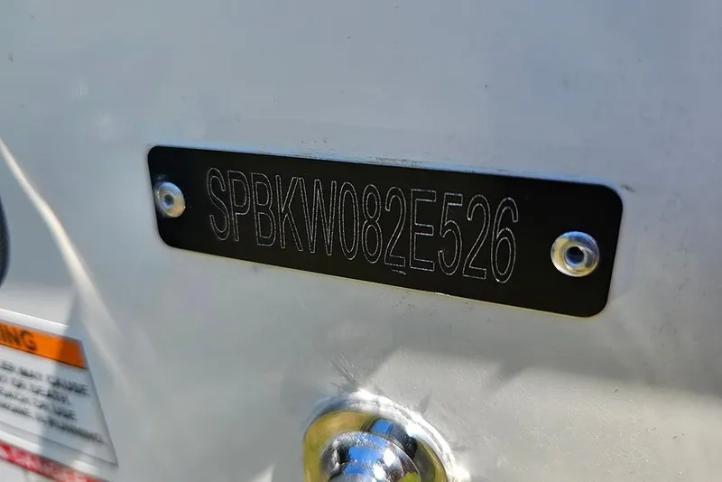 Slide: The Image of 2026 Sea Pro 242 Center Console Sport boat identification plate with serial number. - 40
