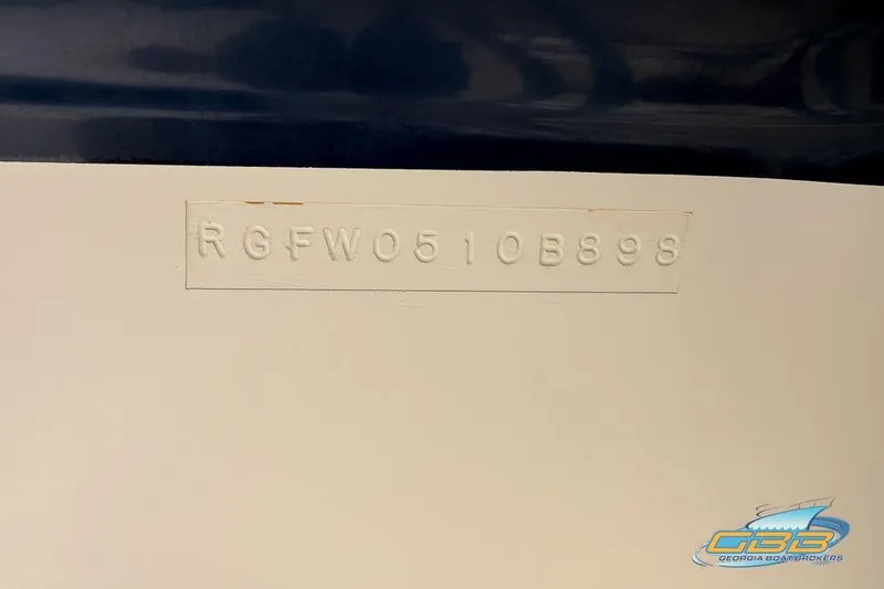 Slide: The Image of Hull identification number on a 1998 Monterey 236 Montura boat. - 26