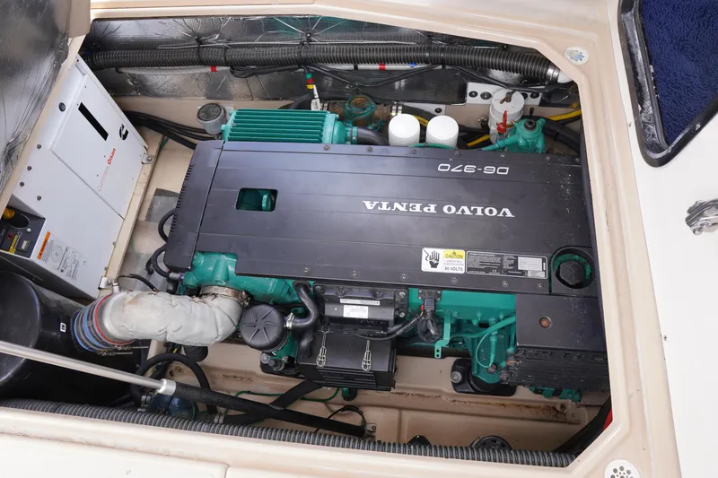 Slide: The Image of Engine compartment of 2015 Cutwater 30 Command Bridge with Volvo Penta D6-370 engine. - 27