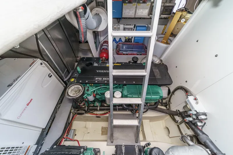 Slide: The Image of Engine room of 2017 Monte Carlo MC5S with Volvo IPS 600 engine and Cummins Onan generator. - 67