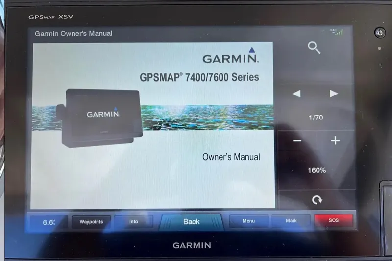 Slide: The Image of Garmin GPSMAP 7400/7600 Series owner's manual on Wellcraft 290 Coastal 2018. - 46