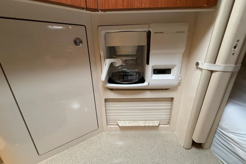 Slide: The Image of Coffee maker in 2000 Monterey 322 Cruiser cabin kitchen area. - 28