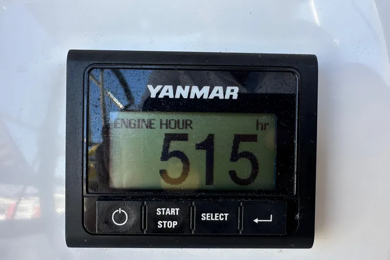 Slide: The Image of Yanmar engine hour meter showing 515 hours on Jeanneau Sun Odyssey 410, 2022 model. - 20