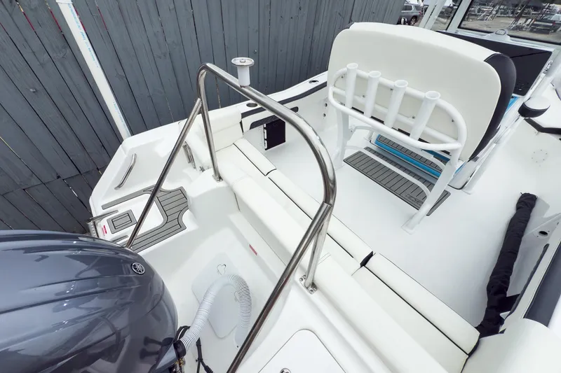 Slide: The Image of Electrical compartment of 2026 Tidewater 220 LXF boat with wiring and equipment. - 16