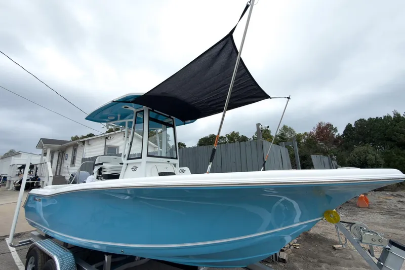 Slide: The Image of 2026 Tidewater 220 LXF boat interior with sleek design and modern features. - 19