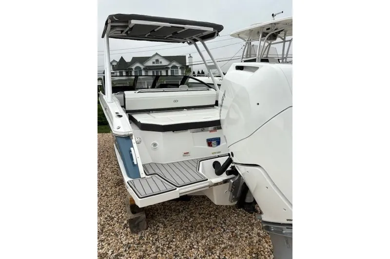 Slide: The Image of 2025 Cobalt R4 Outboard boat with sleek design and modern features. - 10