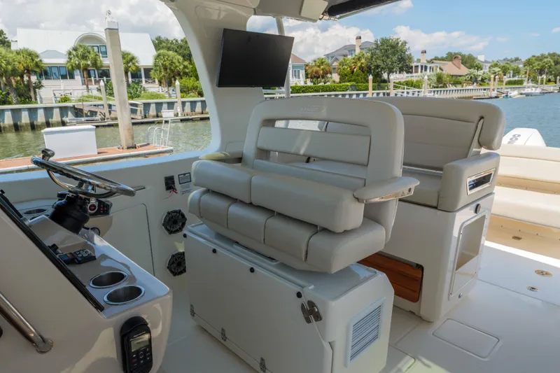 Slide: The Image of Boston Whaler 380 Realm- Helm Seating - 22
