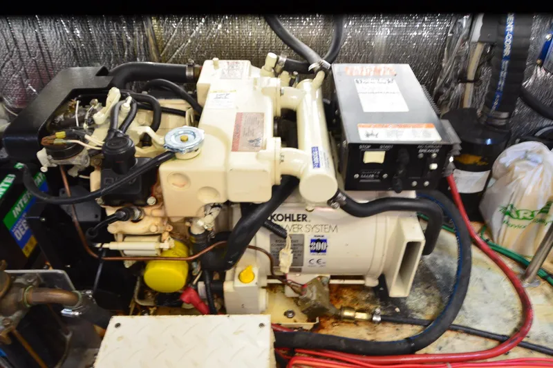 Slide: The Image of Engine room of 2001 Cruisers Yachts 3750 Motoryacht with Kohler power system. - 49