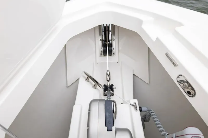 Slide: The Image of 2026 Tiara Yachts 39 anchor system detail, showcasing modern design and functionality. - 16