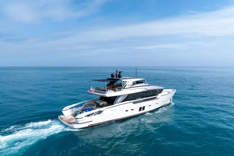 Slide: The Image of Luxury Sanlorenzo SX88 yacht cruising on open sea, 2020 model. - 23