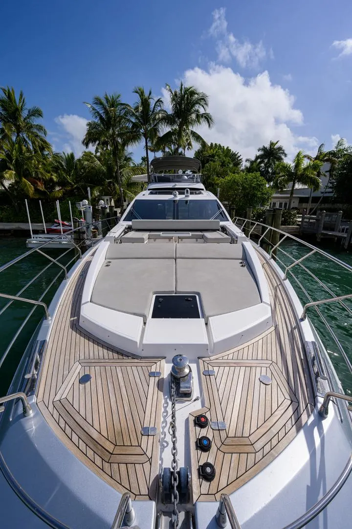 Slide: The Image of 2019 Azimut S7 yacht with spacious deck and luxurious design. - 27