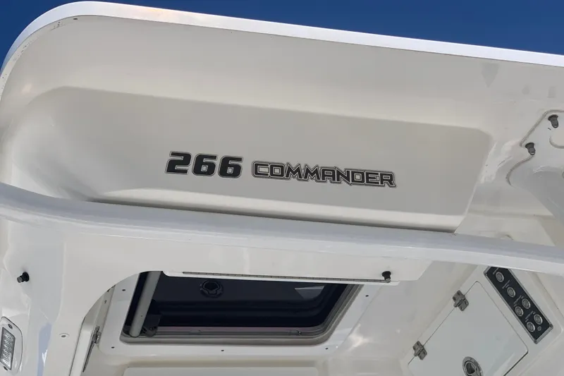 Slide: The Image of 2019 Sea Fox 266 Commander boat interior with model name displayed. - 5