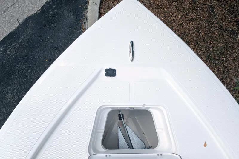 Slide: The Image of Open storage compartments on 2026 BlackJack 224 boat deck, showcasing spacious design. - 21