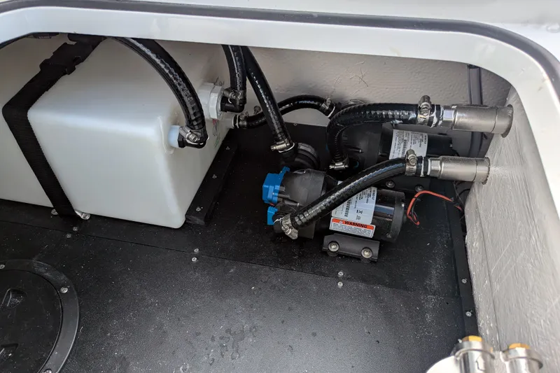 Slide: The Image of Stainless steel rod holders on BlackJack 224 boat, 2026 model, featuring sleek design. - 24