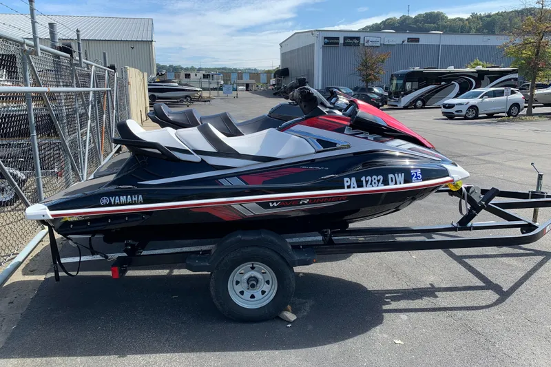 Slide: The Image of 2018 Yamaha WaveRunner FX Cruiser HO on trailer in parking lot. - 3