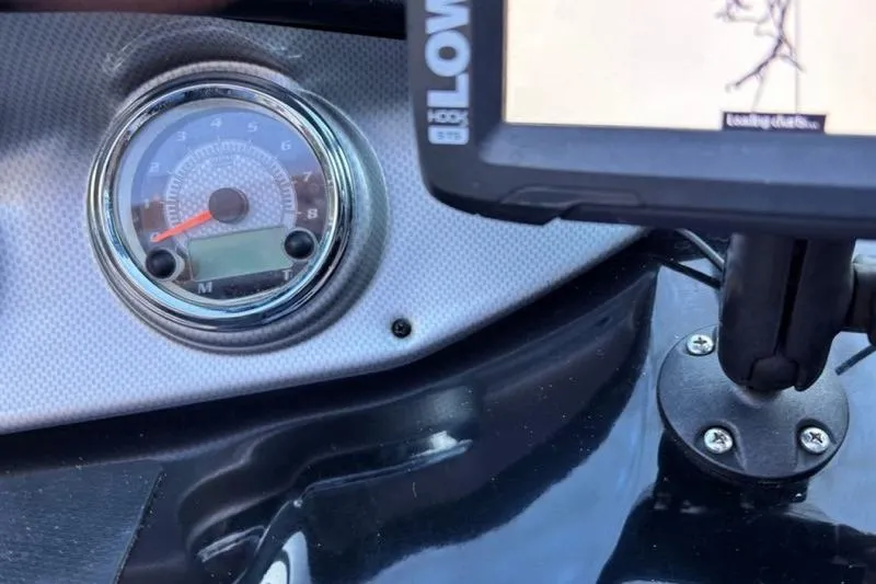 Slide: The Image of Dashboard of a 2013 Yamaha AR192 boat with gauge and GPS device. - 19