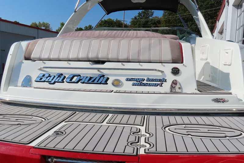 Slide: The Image of 2008 Baja 335 Performance boat with "Baja Cruzin" decal, Osage Beach, Missouri. - 8