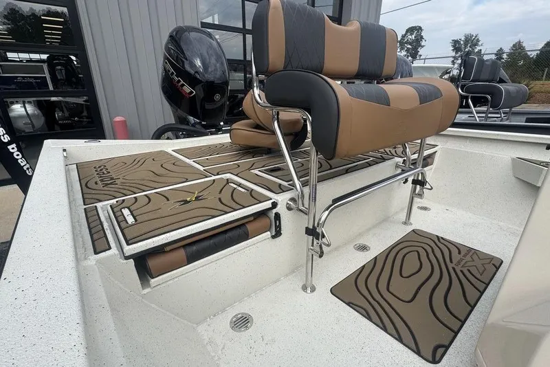 Slide: The Image of 2026 Xpress H22B Bay boat interior with stylish seating and modern design. - 11