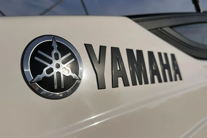 Slide: The Image of Close-up of 2025 Yamaha SX190 boat logo and emblem. - 3