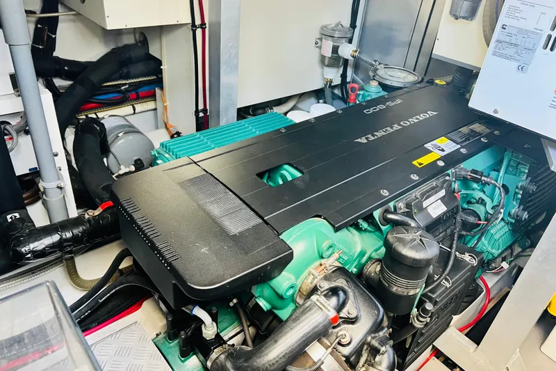 Slide: The Image of Engine room of 2014 Beneteau Swift Trawler 50 with Volvo Penta IPS-600 engine. - 21