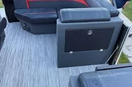 Slide: The Image of 2026 Qwest C-Class boat interior with modern seating and sleek design. - 3