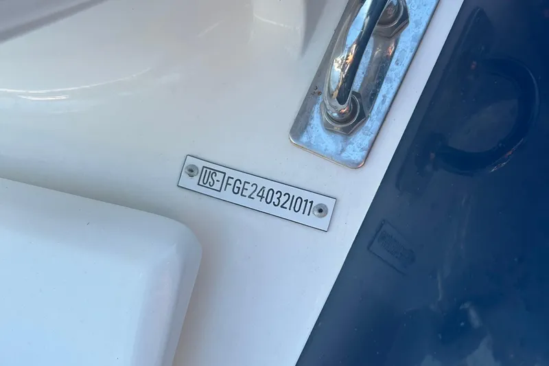 Slide: The Image of 2011 Cobalt 242 boat identification plate with serial number. - 4