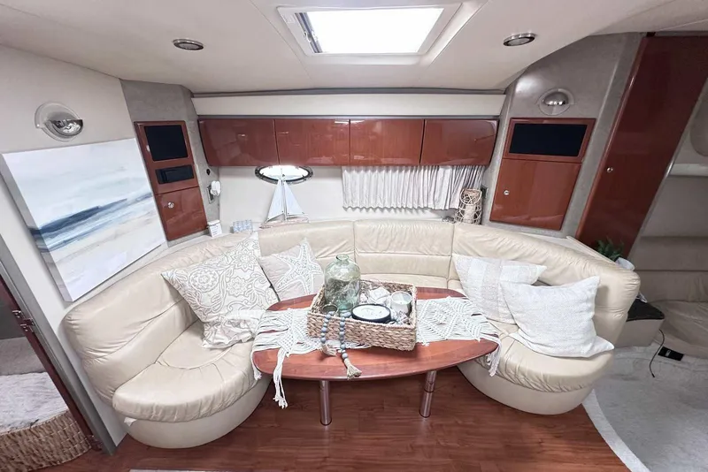 Slide: The Image of Luxurious interior of a 2007 Formula 40 Performance Cruiser with elegant seating and decor. - 24