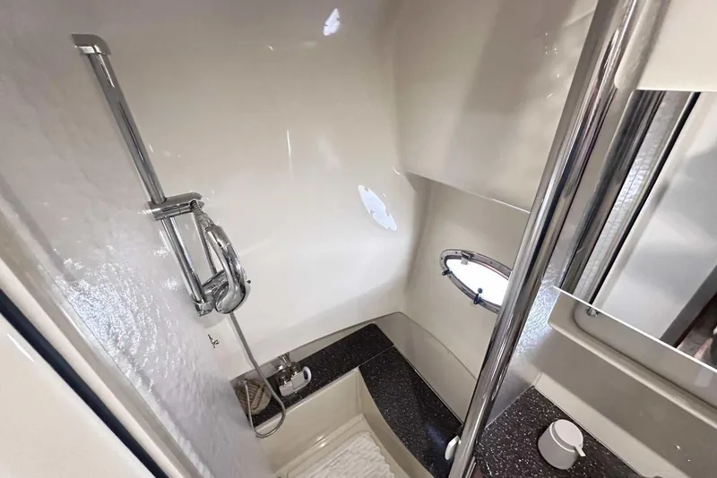 Slide: The Image of 2007 Formula 40 Performance Cruiser bathroom with shower and porthole window. - 41