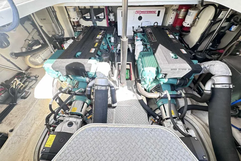Slide: The Image of Engine room of a 2007 Formula 40 Performance Cruiser with twin engines. - 42
