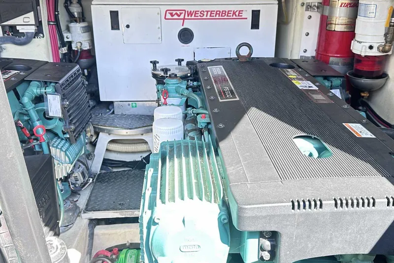 Slide: The Image of Engine room of a 2007 Formula 40 Performance Cruiser with Westerbeke generator. - 47