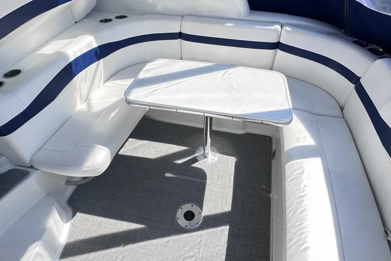 Slide: The Image of 2007 Formula 40 Performance Cruiser interior with white seating and table. - 9
