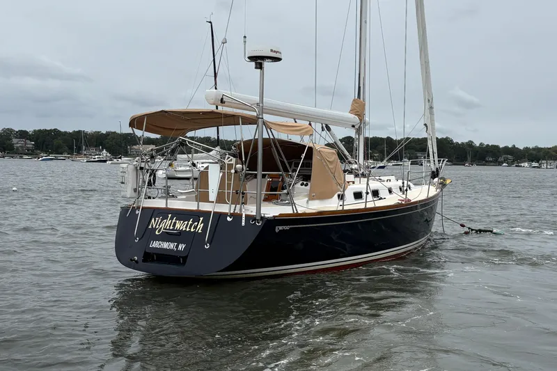 Slide: The Image of Sailboat "Nightwatch" on water, Tartan 3700 CCR, 2007 model, Larchmont, NY. - 4