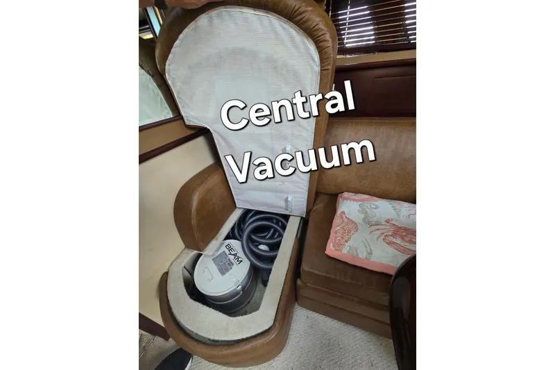 Slide: The Image of Central vacuum system in 2007 Sea Ray 40 Sundancer yacht interior. - 19