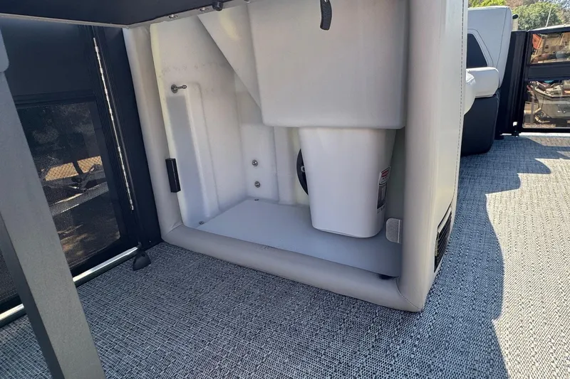Slide: The Image of 2026 Barletta Cabrio 22UC interior storage compartment with modern design and durable materials. - 49