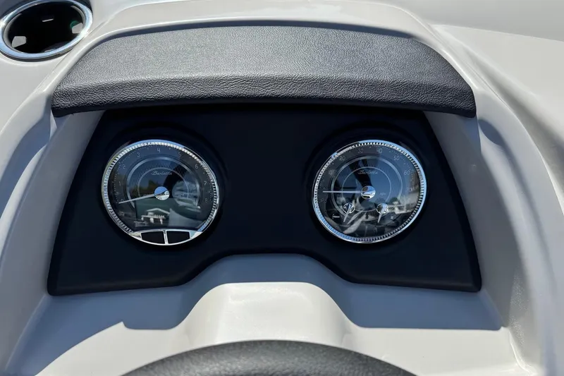 Slide: The Image of Dashboard of 2026 Barletta Cabrio 22UC boat with dual gauges. - 56