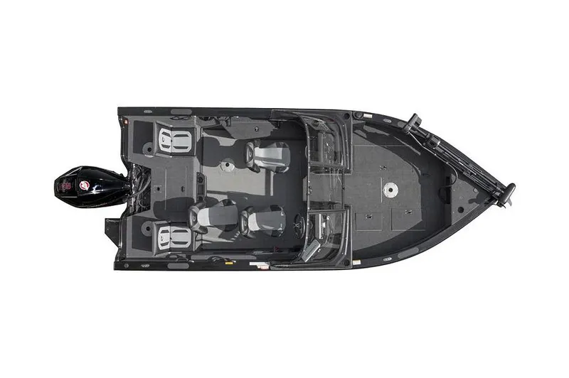 Slide: The Image of Manufacturer Provided Image: Top view of 2026 Crestliner 1850 Fish Hawk boat with seating and motor. - 28