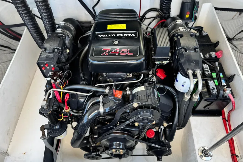 Slide: The Image of Volvo Penta 7.4GL engine in 1996 Cobalt 232 boat, detailed view. - 16