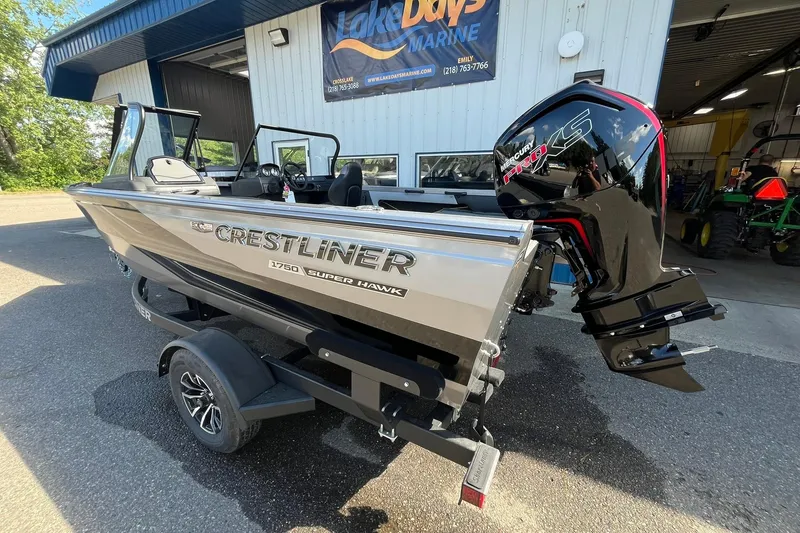 Slide: The Image of 2026 Crestliner 1750 Super Hawk boat with Mercury Pro XS engine at Lake Days Marine. - 1
