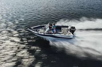 Slide: The Image of Manufacturer Provided Image: 2025 Crestliner 1750 Super Hawk speeding on open water. - 18