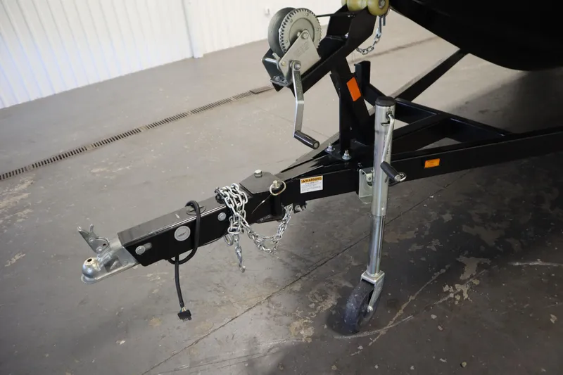 Slide: The Image of Trailer hitch of 2017 Starcraft 221 STARSTEP with chains and wheel jack. - 55