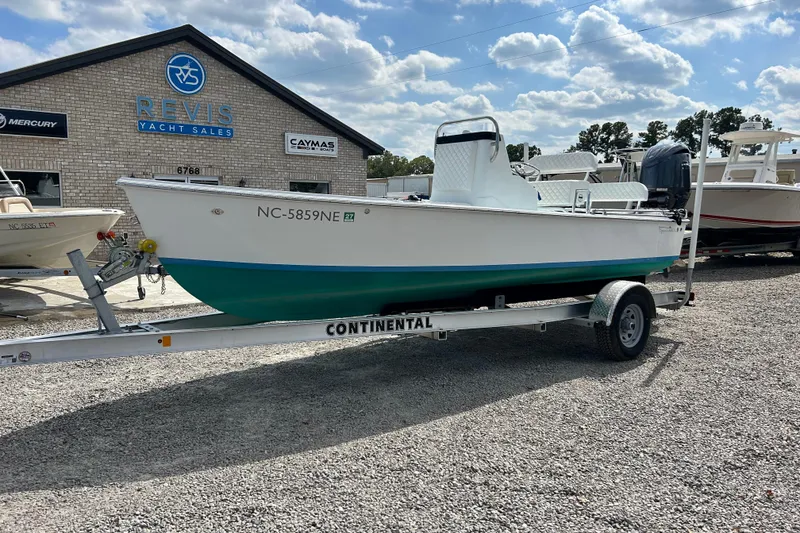 Slide: The Image of 2025 Dragonfly Boatworks Spanish Wells 21 on trailer at Revis Yacht Sales. - 1