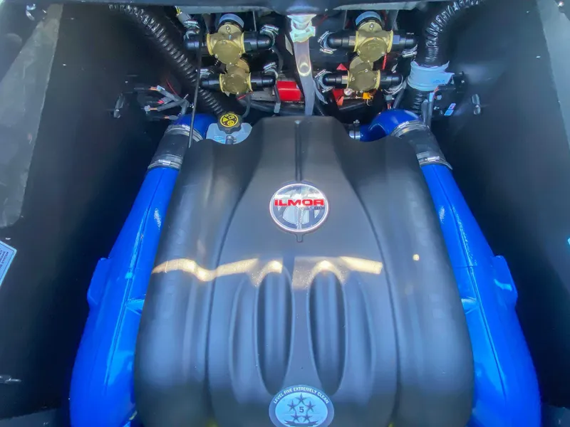 Slide: The Image of Engine compartment of 2024 MasterCraft XStarS with Ilmor engine. - 23