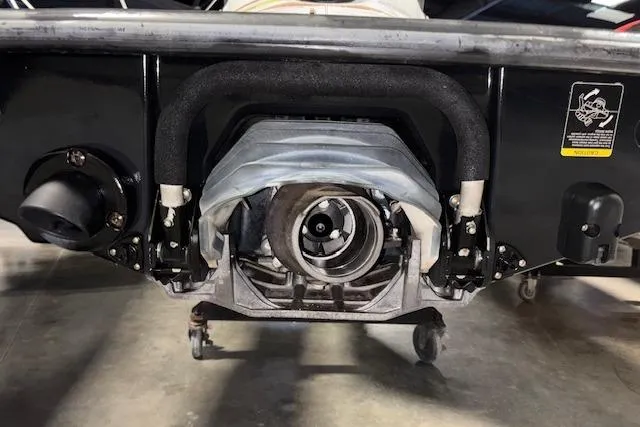 Slide: The Image of Rear view of a 2008 Kawasaki Jet Ski STX-15F engine and exhaust system. - 12