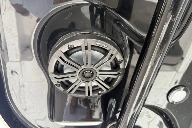 Slide: The Image of Kicker speaker on 2023 Sea Pro 248 Bay boat, black finish. - 18