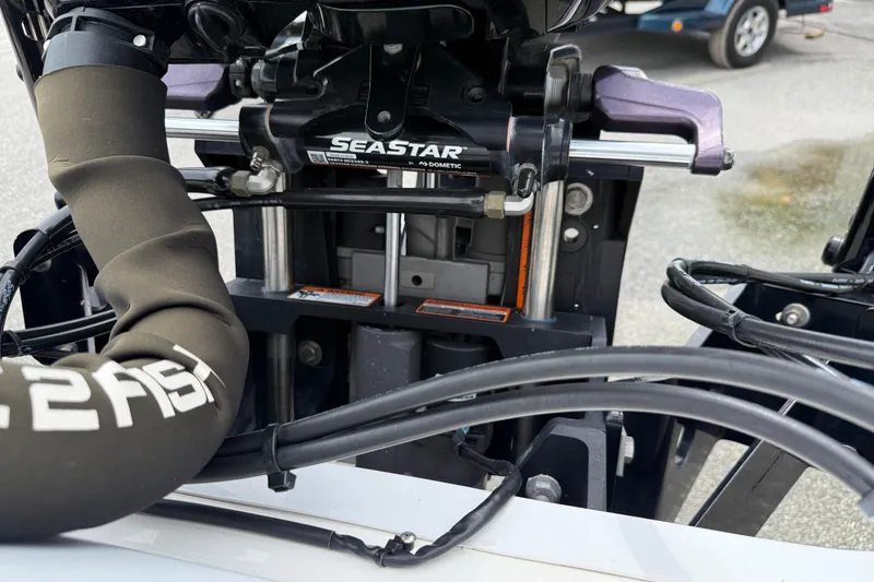 Slide: The Image of 2023 Sea Pro 248 Bay boat steering mechanism with SeaStar hydraulic system. - 22