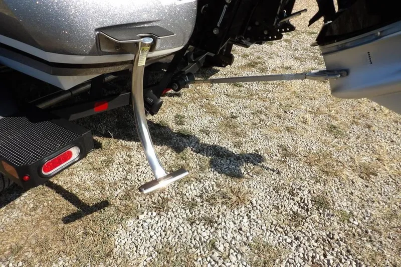 Slide: The Image of 2023 Nitro Z19 boat trailer hitch on gravel surface. - 47